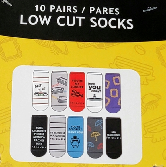 NWT Friends The Television Series Low Cut Socks (10 Pairs) - Picture 2 of 4